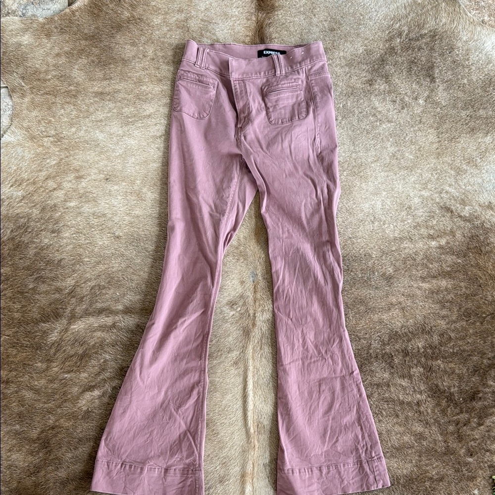 Express Pink Flared Women Jeans